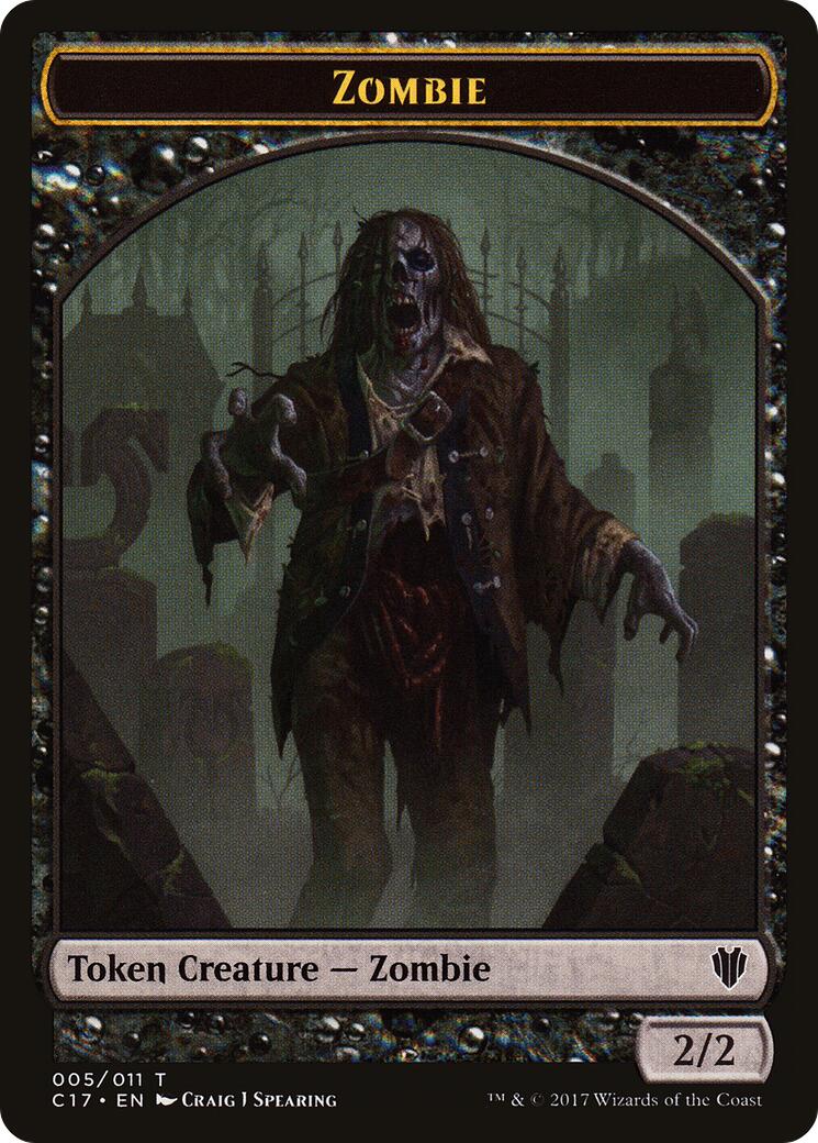 Zombie // Gold Double-Sided Token