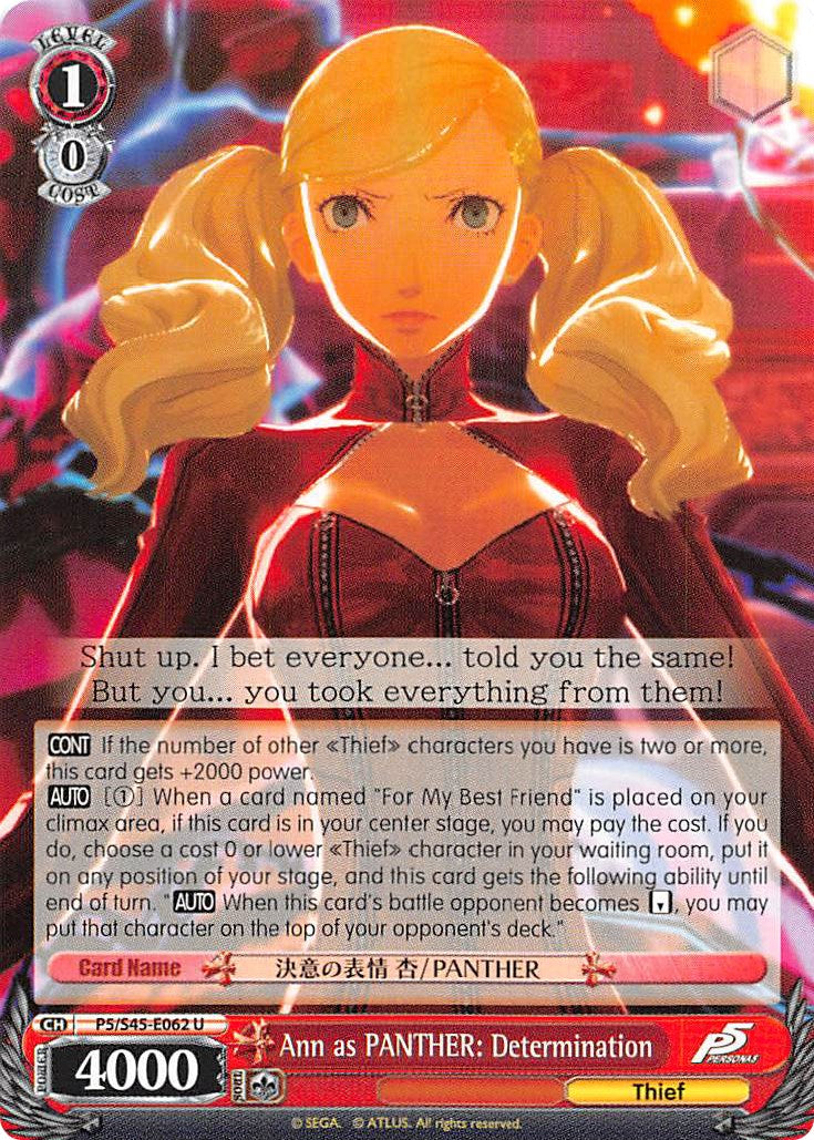 Ann as PANTHER: Determination