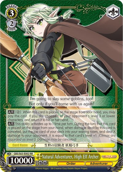 Natural Adventurer, High Elf Archer