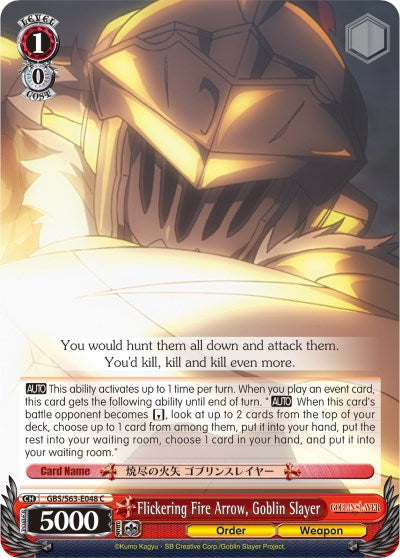 Flickering Fire Arrow, Goblin Slayer