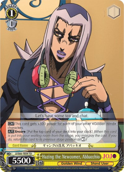 Hazing the Newcomer, Abbacchio