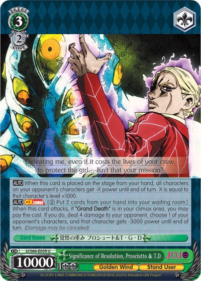 Significance of Resolution, Prosciutto & T.D