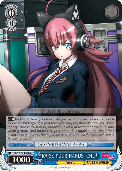 RAISE YOUR HANDS, CHU²