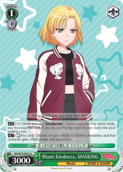 Blunt Kindness, MASKING