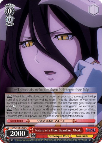 Nature of a Floor Guardian, Albedo