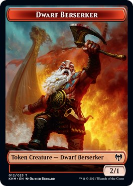 Dwarf Berserker // Cat Double-Sided Token