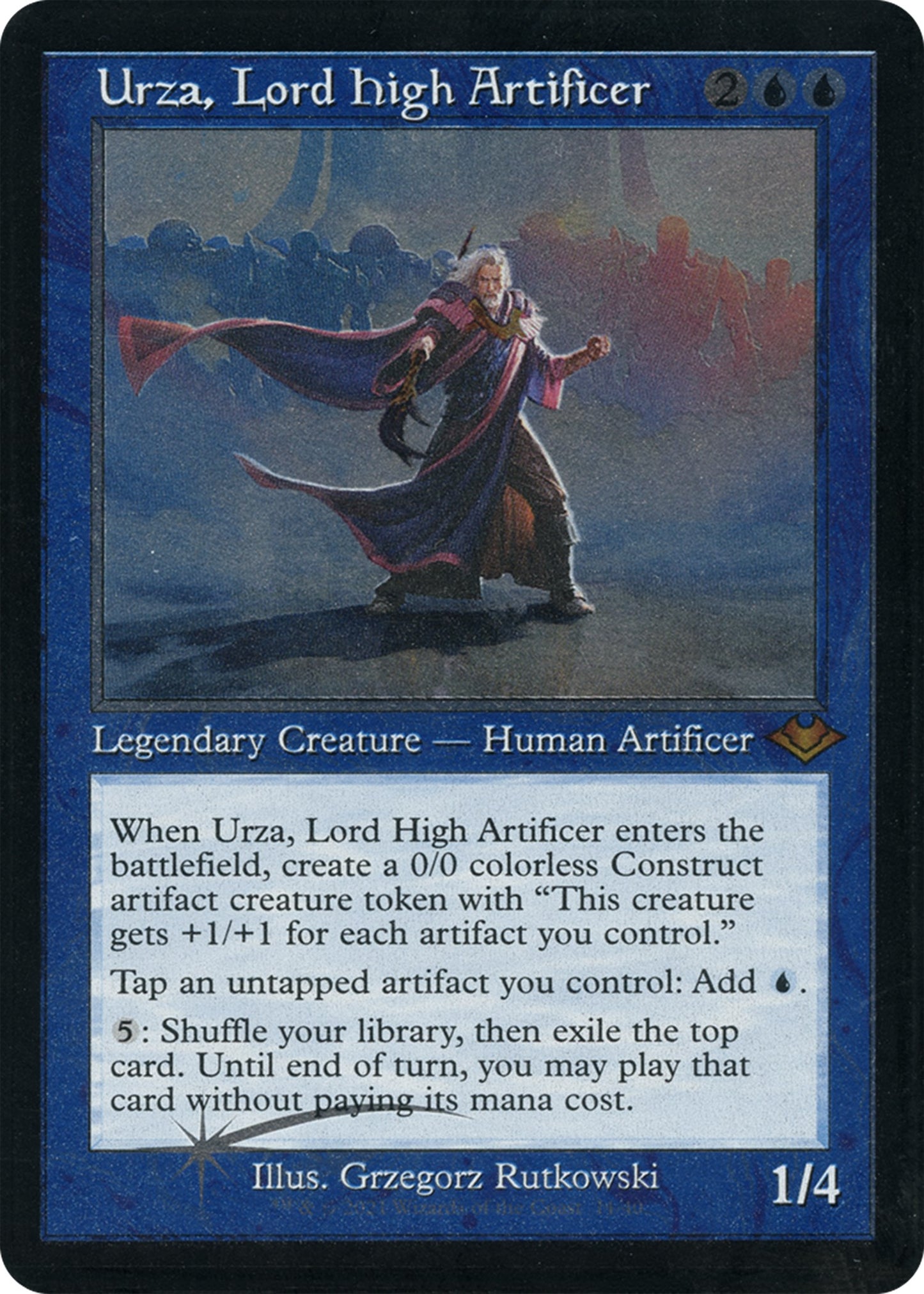 Urza, Lord High Artificer (Retro Frame) (Foil Etched)