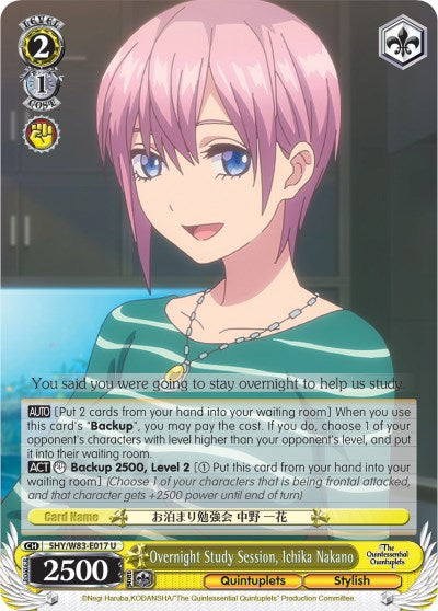Overnight Study Session, Ichika Nakano