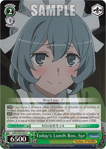 Today's Lunch Box, Syr