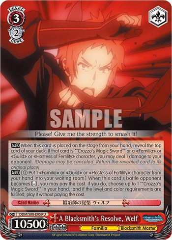 A Blacksmith's Resolve, Welf