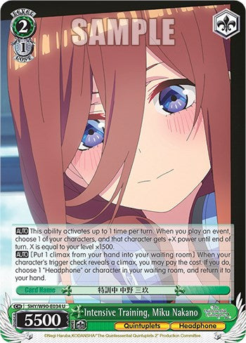 Intensive Training, Miku Nakano