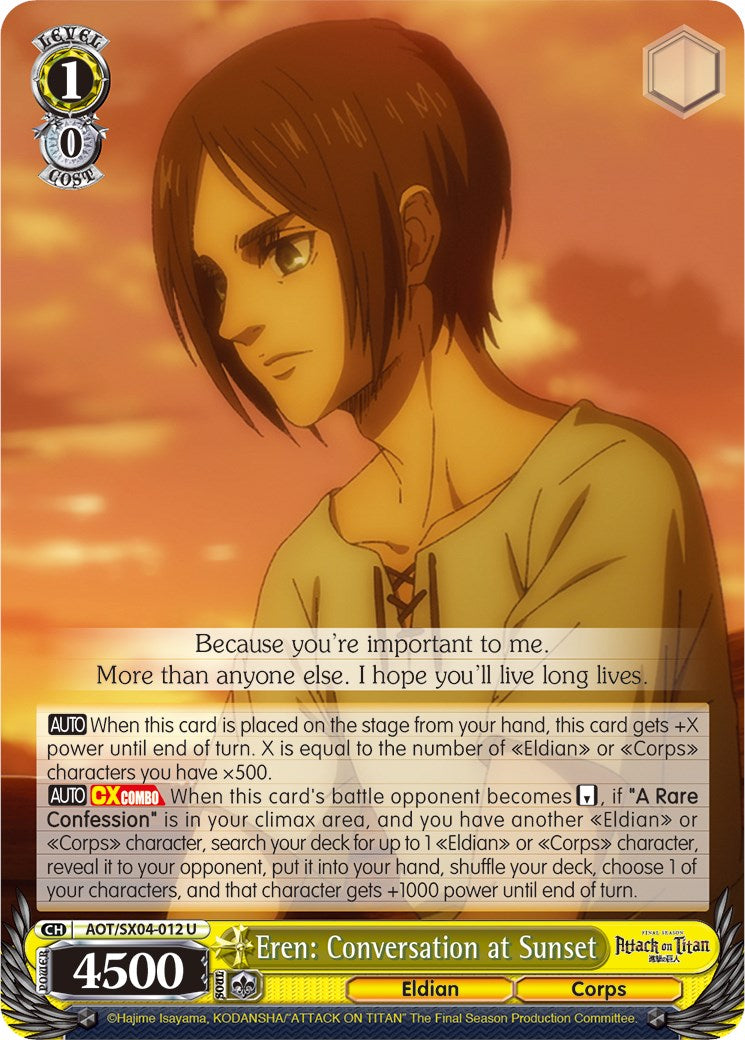 Eren: Conversation at Sunset