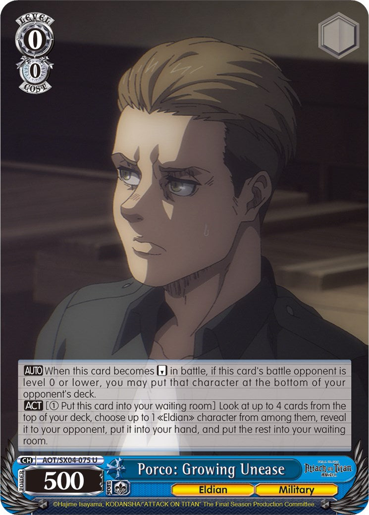 Porco: Growing Unease