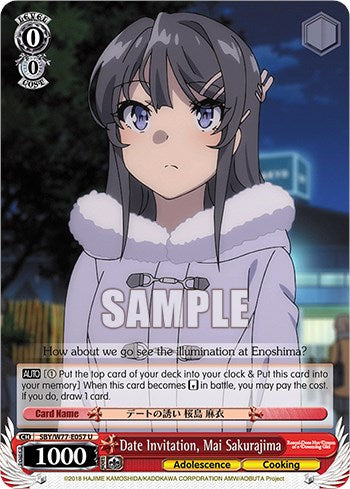Date Invitation, Mai Sakurajima