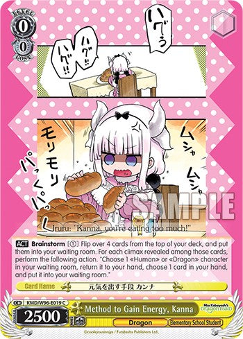 Method to Gain Energy, Kanna