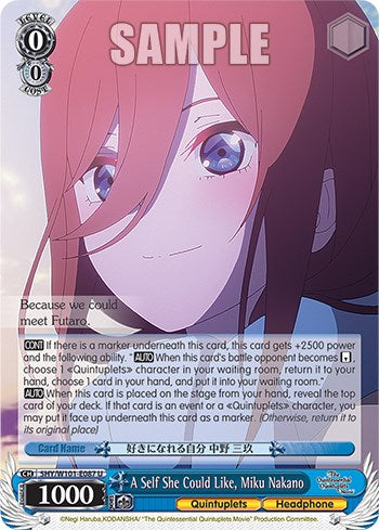 A Self She Could Like, Miku Nakano