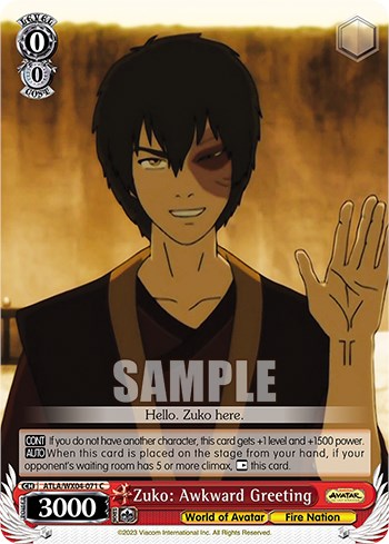 Zuko: Awkward Greeting