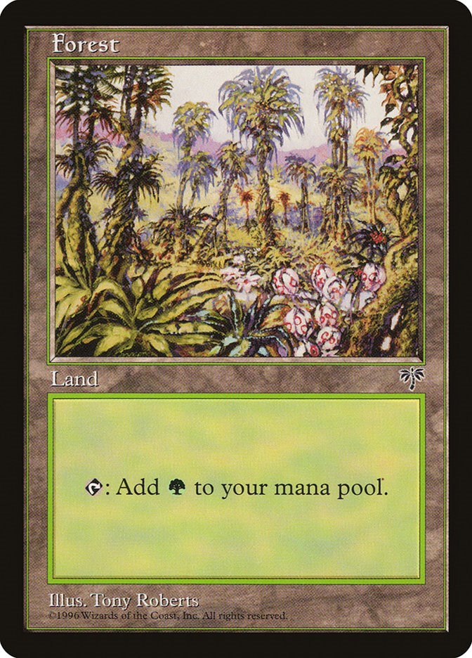 Forest (Pink Flowers Right)