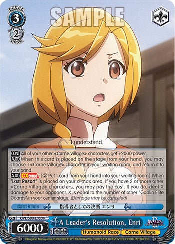 A Leader's Resolution, Enri