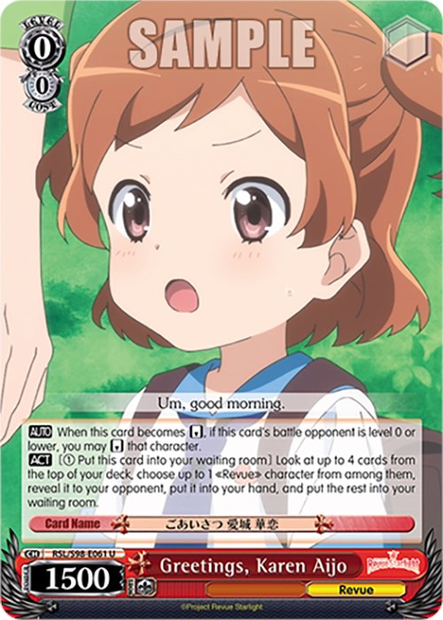 Greetings, Karen Aijo