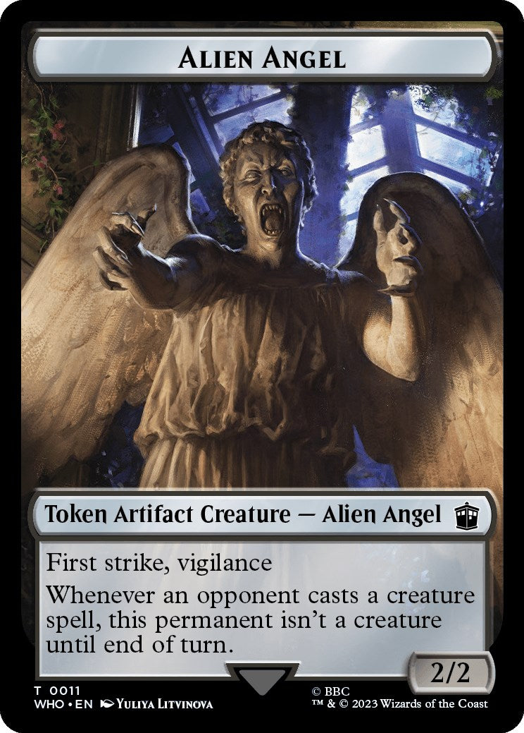 Alien Angel // Cyberman Double-Sided Token