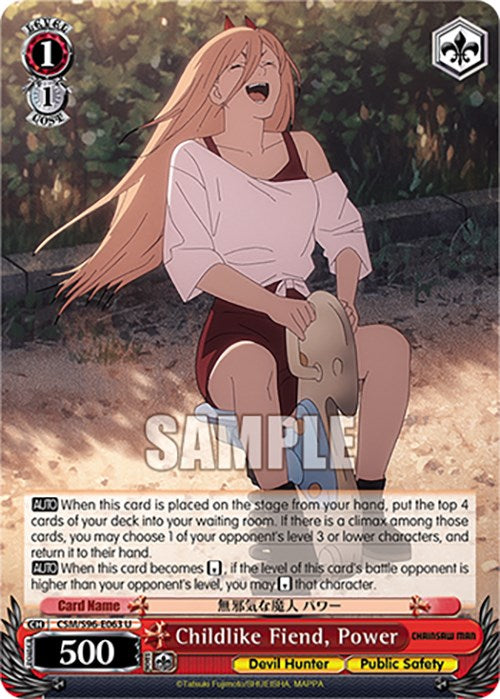 Childlike Fiend, Power