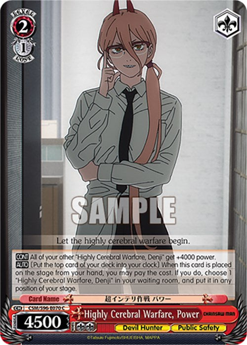 Highly Cerebral Warfare, Power