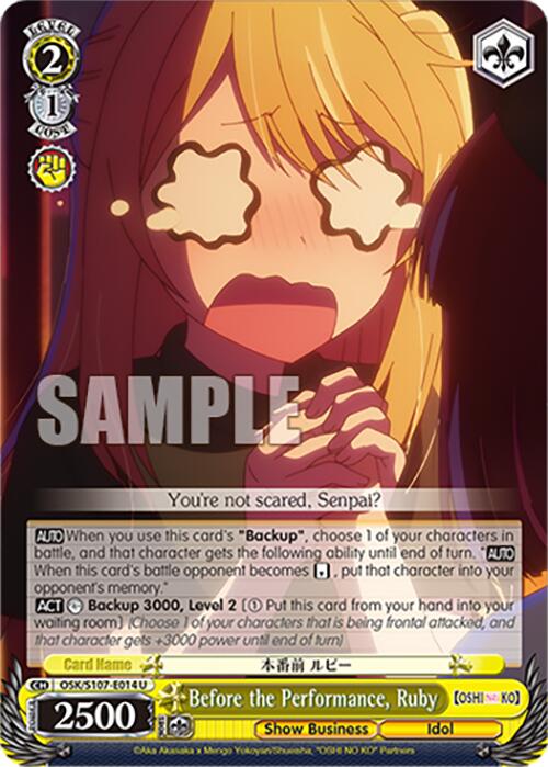 Before the Performance, Ruby