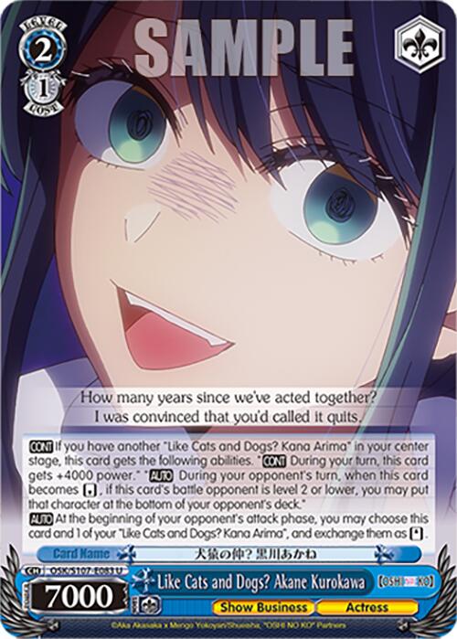 Like Cats and Dogs? Akane Kurokawa