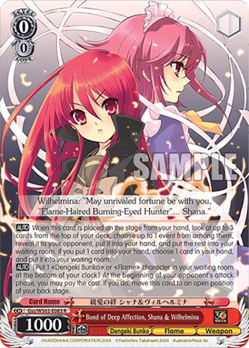 Bond of Deep Affection, Shana & Wilhelmina