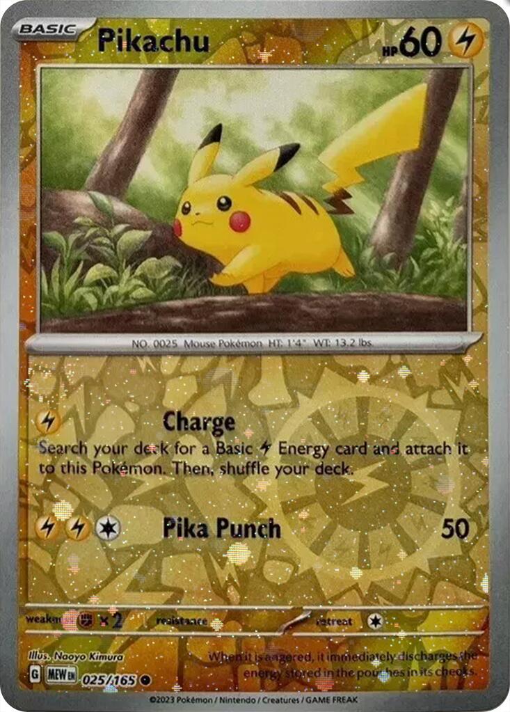 Pikachu - 025/165 (Reverse Cosmos Holo) (Costco Exclusive)