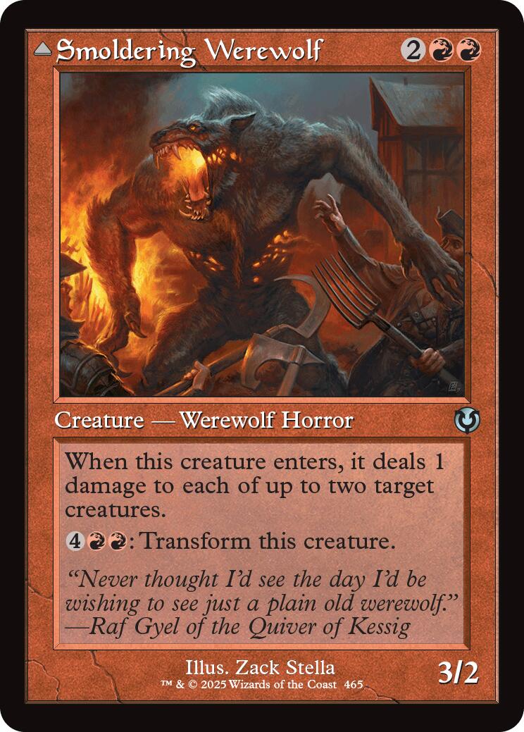 Smoldering Werewolf (Retro Frame)