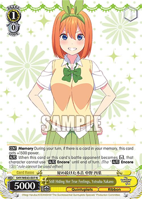 Still Hiding Her True Feelings, Yotsuba Nakano