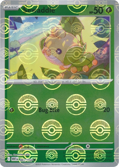 Sewaddle (Poke Ball Pattern)