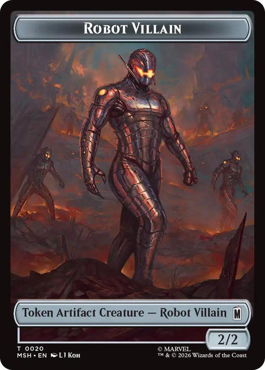 Hero // Robot Villain Double-Sided Token (Back)
