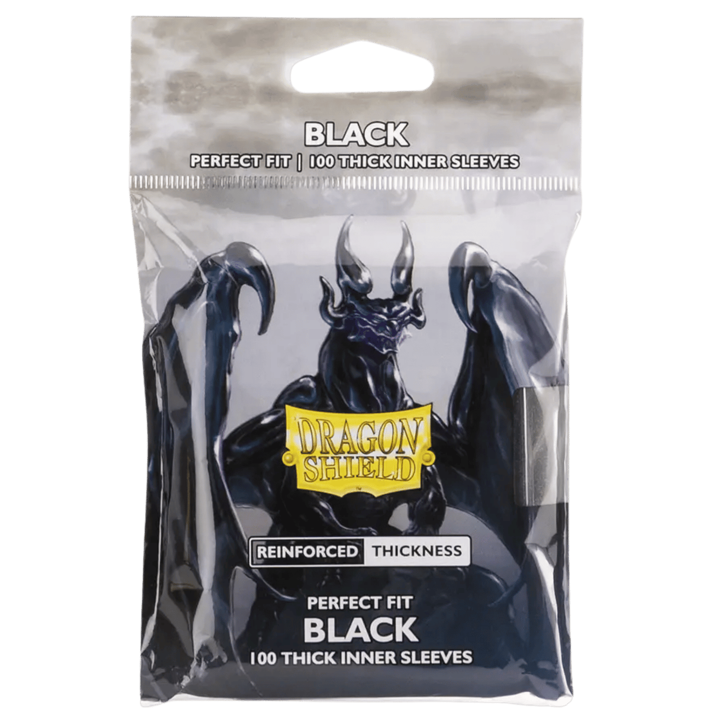Dragon Shield: Perfect Fit Thick Inner Sleeves - Black (100ct)