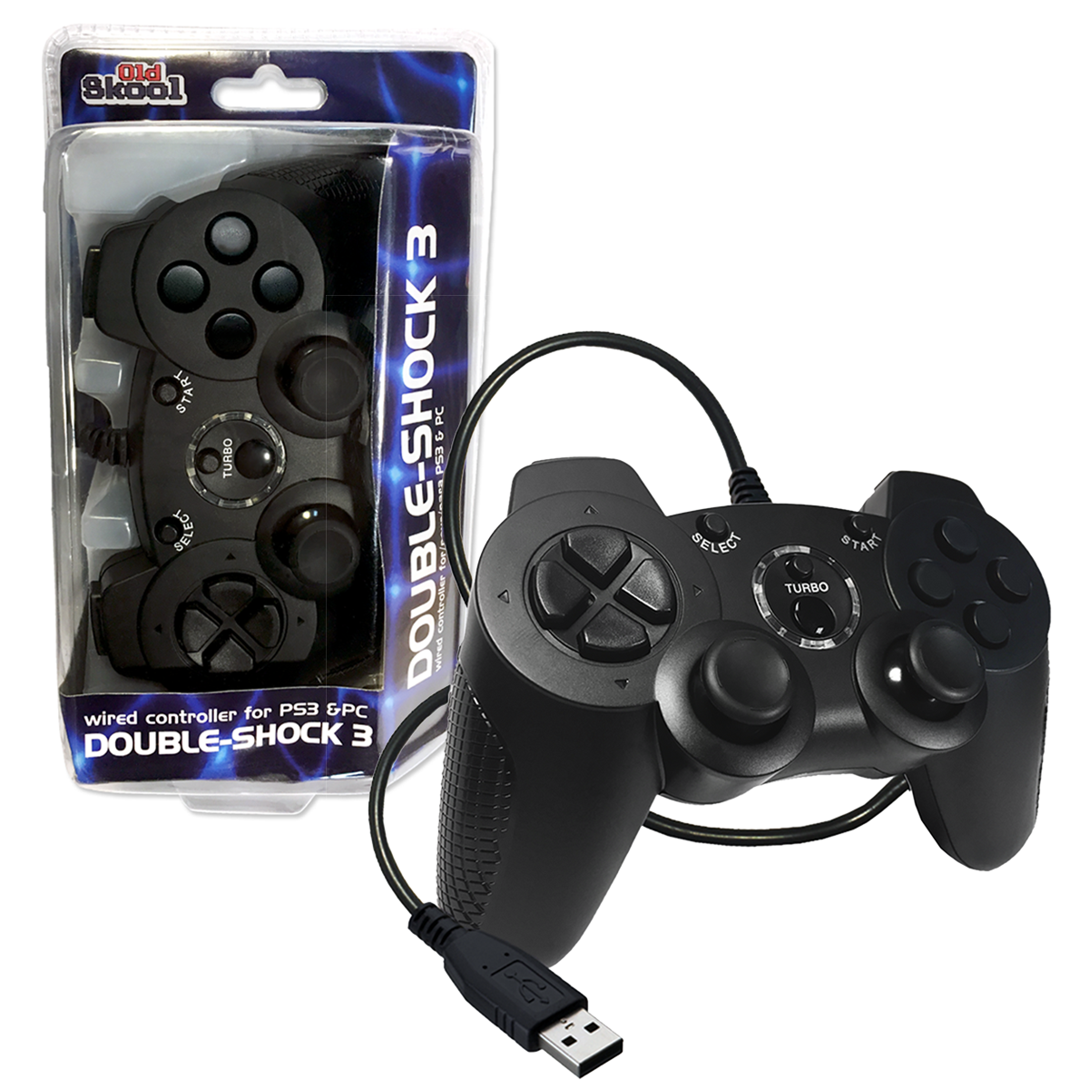 Wired Doubleshock 3 USB Controller (Old Skool)