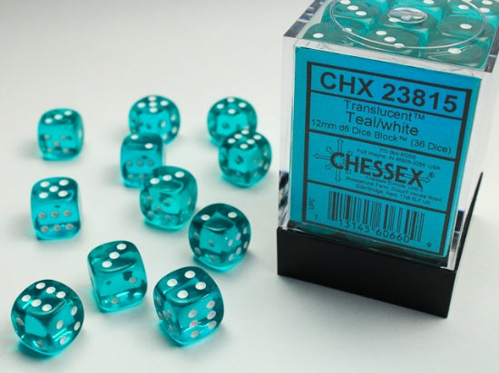 12mm D6 Dice Block: Translucent