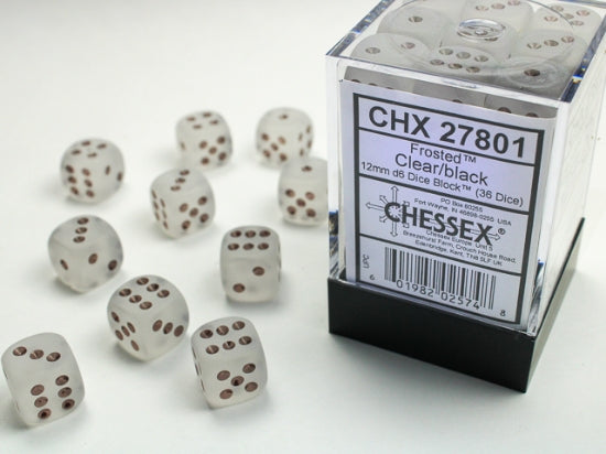 12mm D6 Dice Block: Frosted