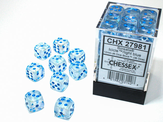 12mm D6 Dice Block: Borealis