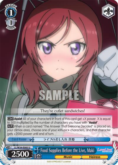 Food Supplies Before the Live, Maki