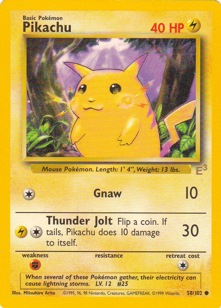 Pikachu - 58/102 (E3 Stamped) [MCAP - 058/102]