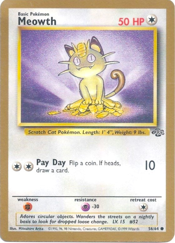 Meowth - 56/64 (Gold Bordered Promo) [MCAP - 56/64]