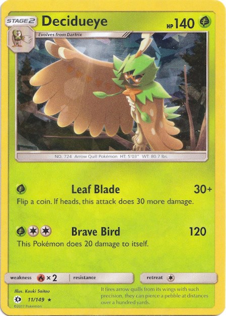 Decidueye - 011/149 (Cracked Ice Holo)