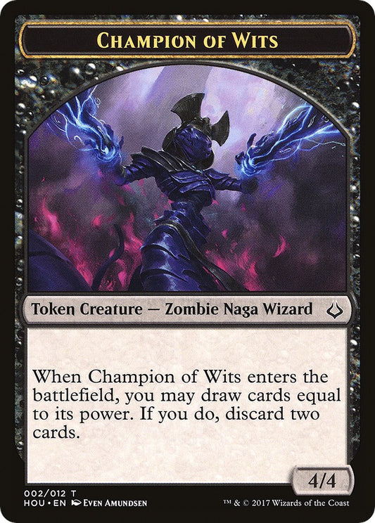 Champion of Wits // Warrior Double-Sided Token
