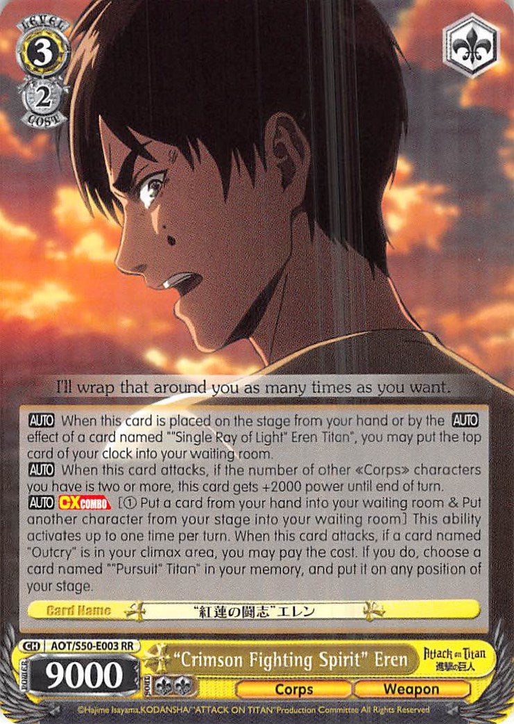 "Crimson Fighting Spirit" Eren
