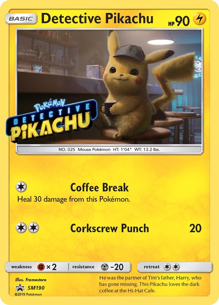 Detective Pikachu - SM190 (Stamped)