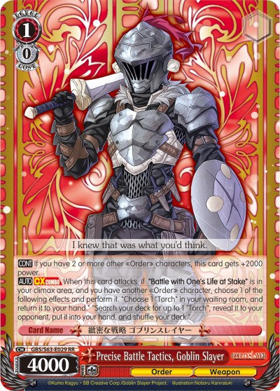 Precise Battle Tactics, Goblin Slayer