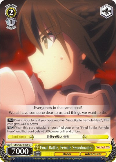 Final Battle, Female Swordmaster