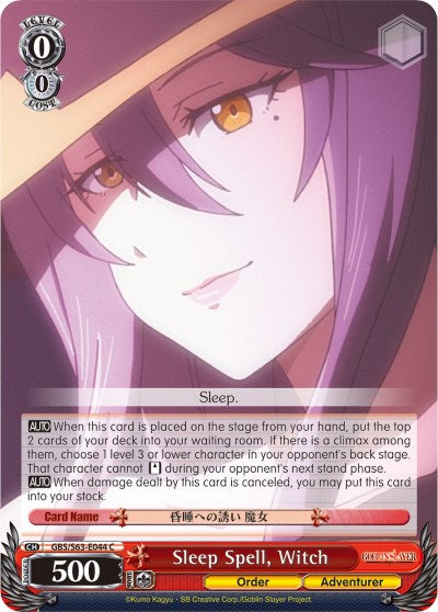 Sleep Spell, Witch
